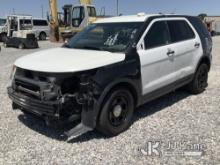 2015 Ford Explorer AWD Police Interceptor Towed In, Wrecked, Missing Parts Jump To Start, Runs & Mov