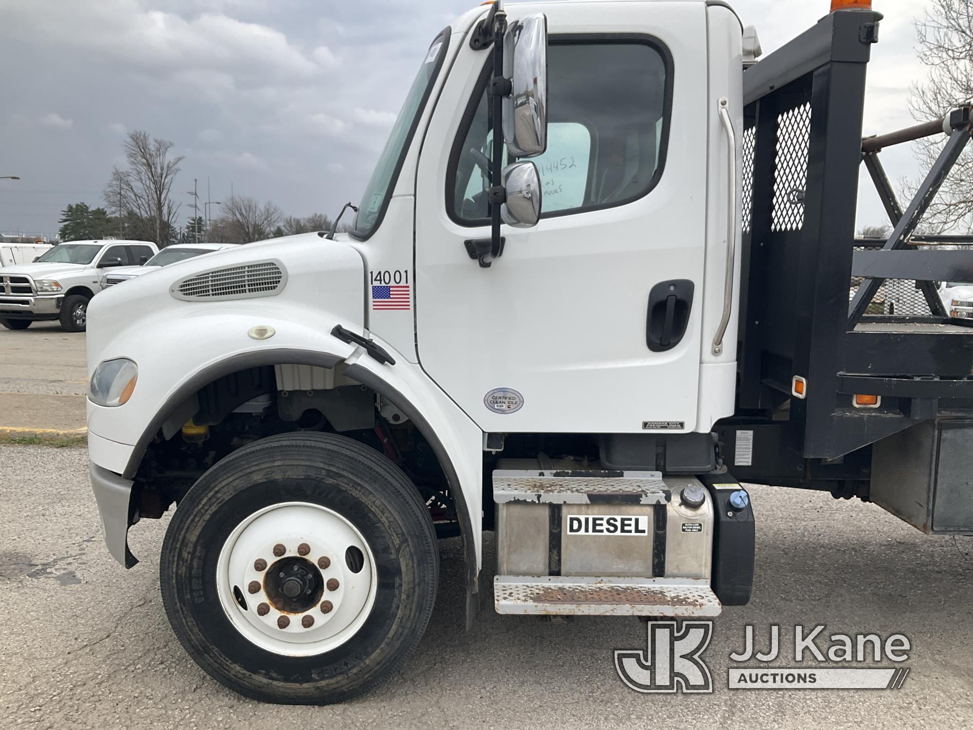 (Kansas City, MO) 2017 Freightliner M2 106 Flatbed Reel Truck Runs & Moves