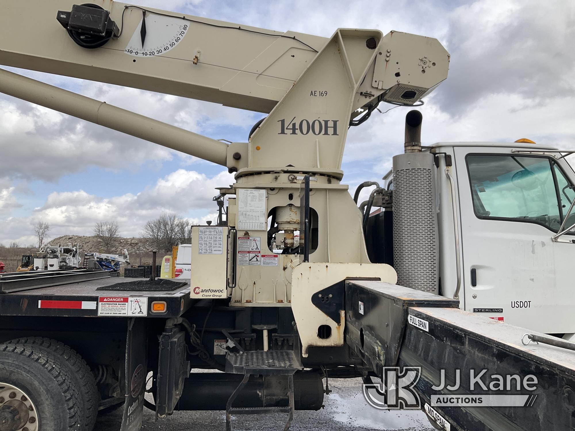 (Kansas City, MO) National 1400H, Hydraulic Truck Crane mounted behind cab on 2007 Sterling LT7500 T