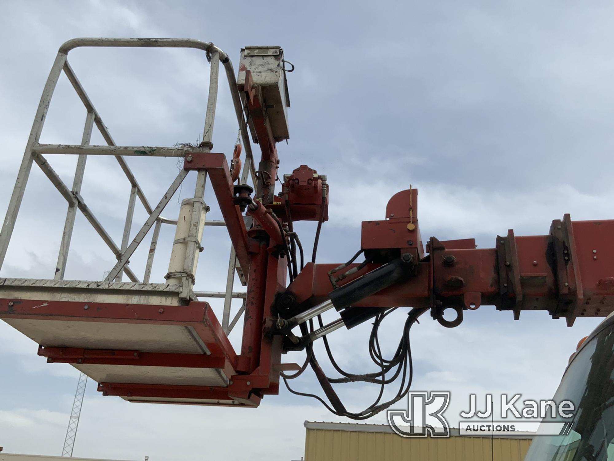 (Hutchinson, KS) Willkie 58RXB, Telescopic Non-Insulated Sign Crane/Platform Lift rear mounted on 20