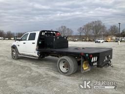 (Hawk Point, MO) 2012 Dodge Ram 5500 4x4 Crew-Cab Flatbed Truck Runs & Moves) (Service 4WD Light On