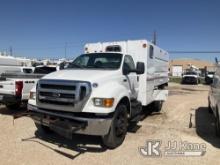2013 Ford F750 Chipper Dump Truck Not Running, Condition Unknown, Body Damage) (Seller States: Need 