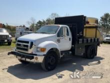2012 Ford F750 Attenuator Truck Bad Engine, Runs & Moves, Will Not Stay Running, Bad Batteries, PTO 