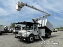 Altec LRV-56, Over-Center Bucket Truck mounted behind cab on 2012 Freightliner M2 106 Chipper Dump T