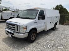 2015 Ford E350 Cutaway Enclosed Service Van Not Running, Condition Unknown, Body Damage)( Seller Sta