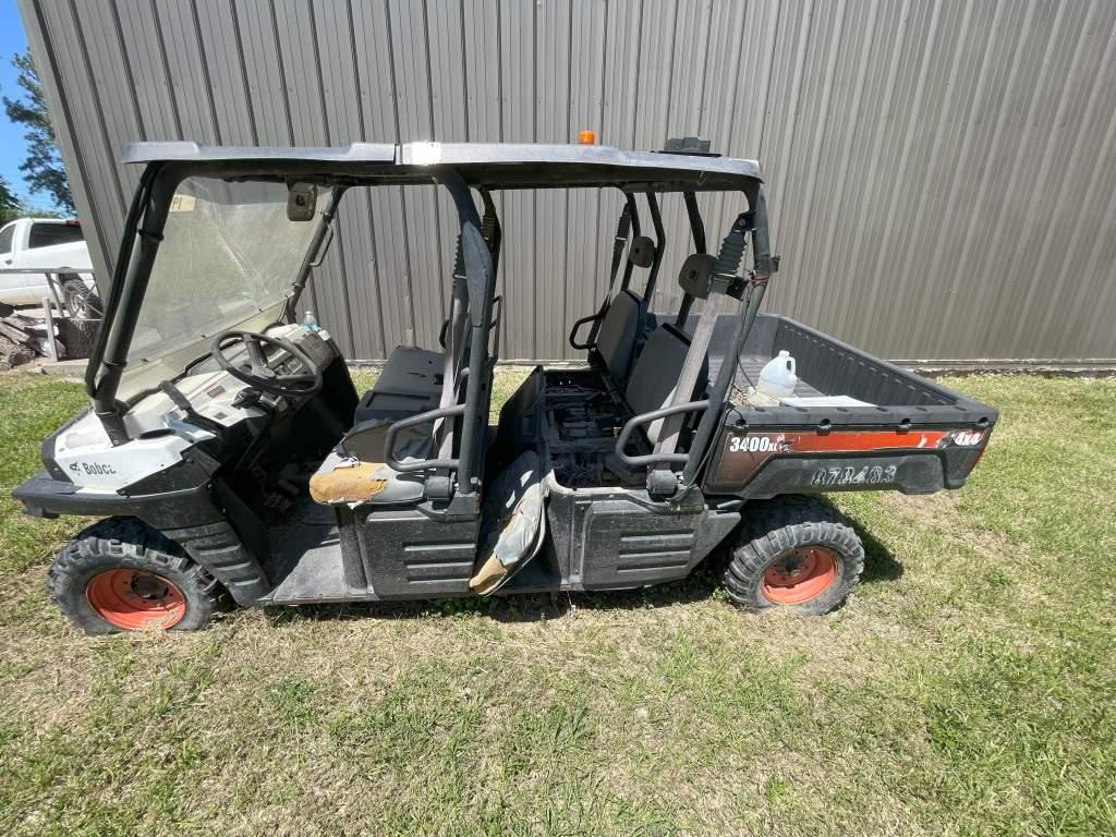 2011 BOBCAT 3400SD 2-SEAT SIDE BY SIDE; P/B DIESEL ENGINE; S/N AJNW11375; NO KEY AND NO KEY SWITCH;
