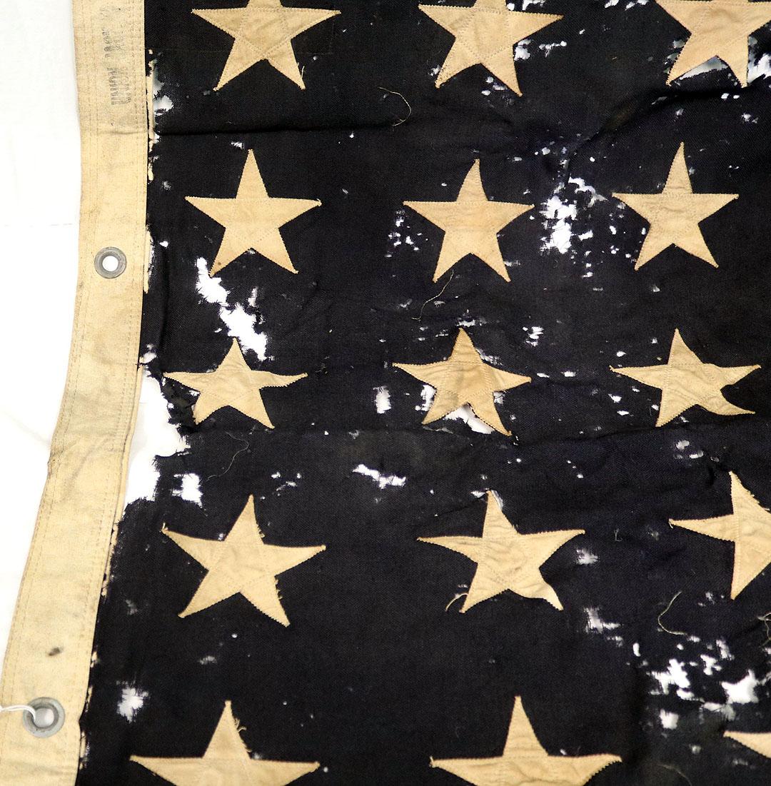 Handsewn Union Jack approx. 30"x45" 48-star Flag, lots of moth holes
