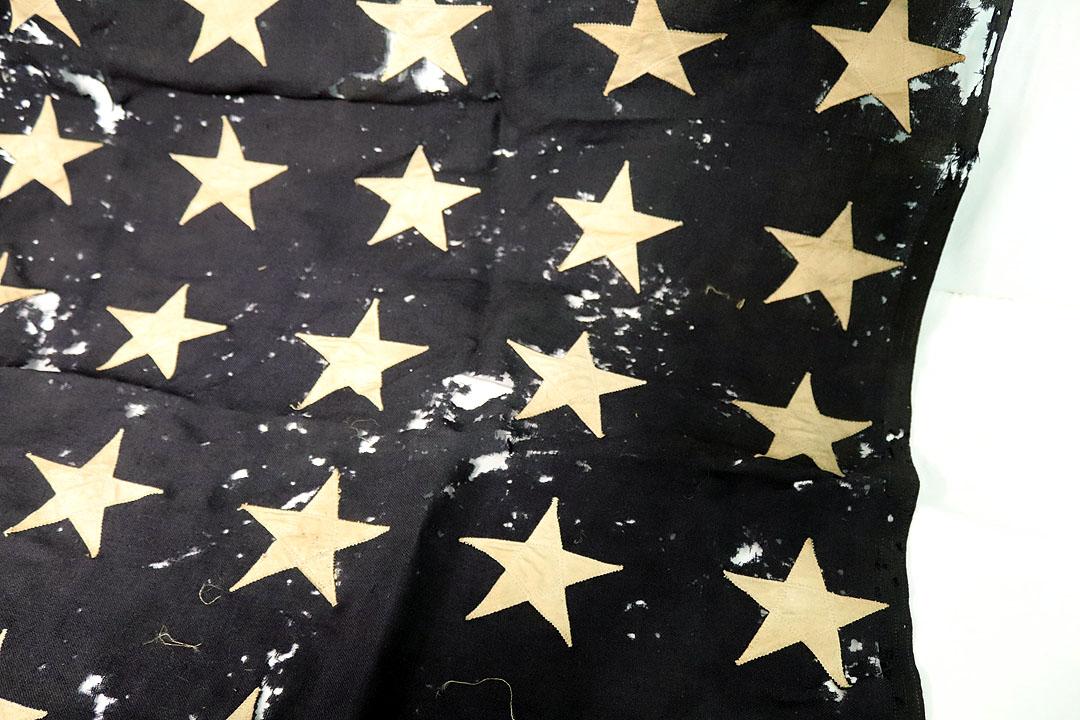 Handsewn Union Jack approx. 30"x45" 48-star Flag, lots of moth holes