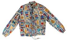 Vintage Pop-Art Jacket, c.1960's, Beachside theme, Sportswear-Washable S (3