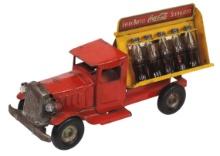 Coca-Cola Toy Delivery Truck, pressed steel, mfgd by Metalcraft w/10 glass