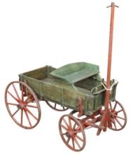 Child's Junior Farm Wagon, miniature wooden farm wagon w/removable seat, or