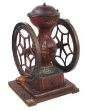 Coffee Mill, National Specialty Mfg. No.5, cast iron double wheel counter m
