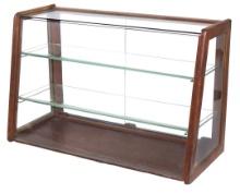 Country Store Countertop Display Case, slant front maple, c.1930s, Good+ co