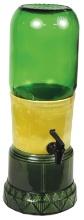 Soda Fountain Syrup Dispenser, Green River, green & yellow pottery w/