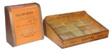 Sheaffer's Fineline Lead Display Cases (2), slanted horizontal wood case w/
