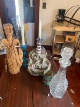 candle stick holders decanter and more