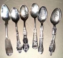 5- marked sterling spoons