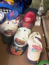 5- NASCAR hats in basement
