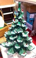 20 in ceramic Christmas tree in basement