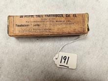 (20) PISTOL BALL CARTRIDGE 45 CAL FOR 1911 DATED 1915