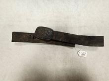 BLACK CIVIL WAR STYLE LEATHER BELT WITH CS BUCKLE (APPEARS TO BE AUTHENTIC)