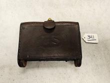 US BROWN LEATHER CARTRIDGE BOX, FOR 306 CAL ROUNDS, ROCK ISLAND ARSENAL 190