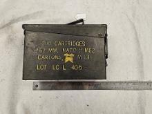US MILITARY 200 ROUND AMMO CAN - MARKED 7.62 MM, NATO OM82