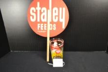 Staley Feeds Drinking Glass and Advertising Fan