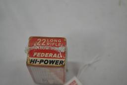 Federal Hi Power 22LR Ammo, Hollow Point, 50rd,