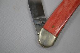 Case XX Christmas Edition Pocket Knife Red Handle #610098 5 1/2"