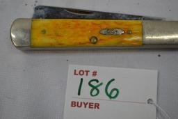 Case XX Yellow Handle Limited Edition 1 of 3000 4" Double Blade Pocket Knife