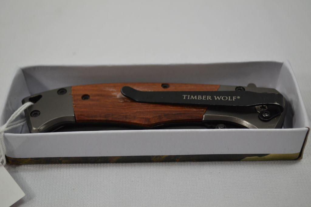 Timberwolf Hand Crafted 4" Pocket Knife, NIB