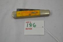 Case XX Yellow Handle Limited Edition 1 of 3000 4" Double Blade Pocket Knife