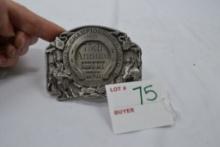 Silver Iowa's Championship Rodeo;, 1923 75th Annual Sidney IA 1998 Belt Buckle