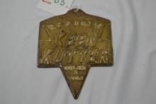 Keen Kutter Plaque; E.C. Simmons Brass Plaque, 5 1/2" and 4 1/2"