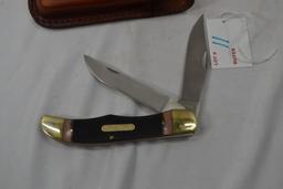 Schrade Old Timer Double 4" Blades Pocket Knife with Leather Sheath #25OT