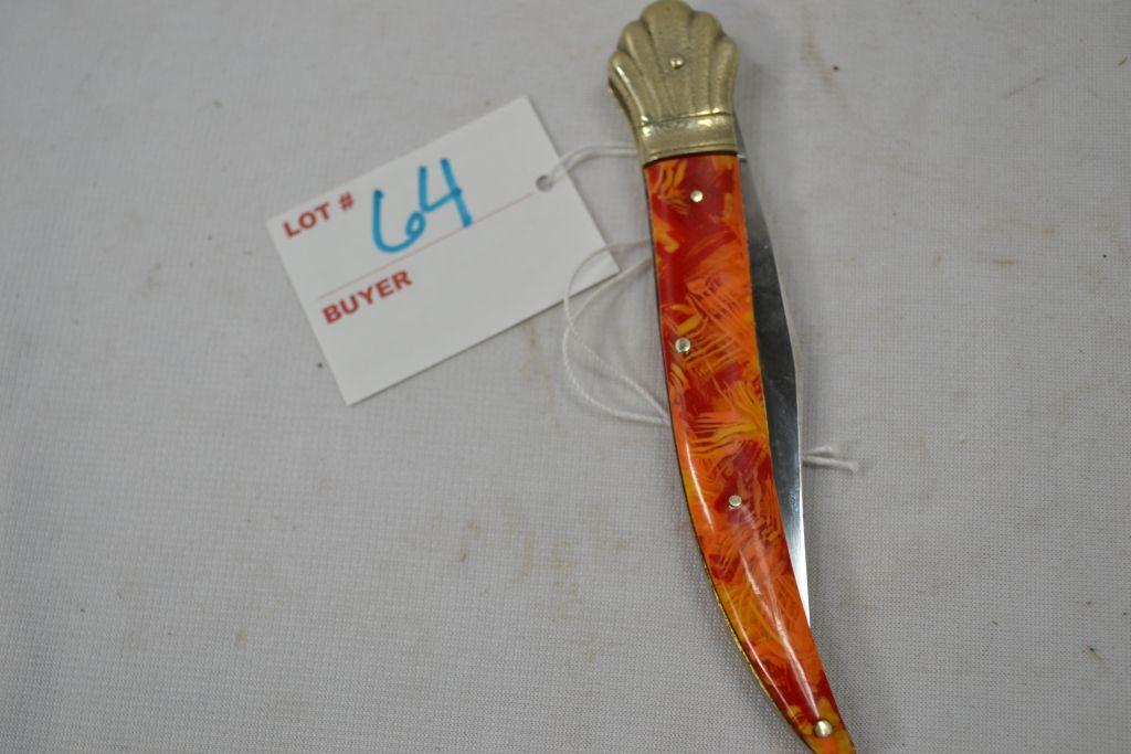 Fight'n Rooster 5" Frank Buster Celebrated Toothpick Fire Burst Knife