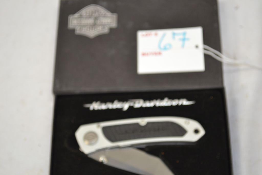 Harley Davidson NIB Pocket Knife #HD 0060 w/Belt Clip