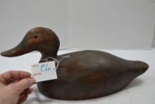 Antique Vintage Wooden Duck Decoy Black Duck Drake