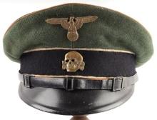 WWII GERMAN REICH WAFFEN SS ENLISTED MEN VISOR CAP