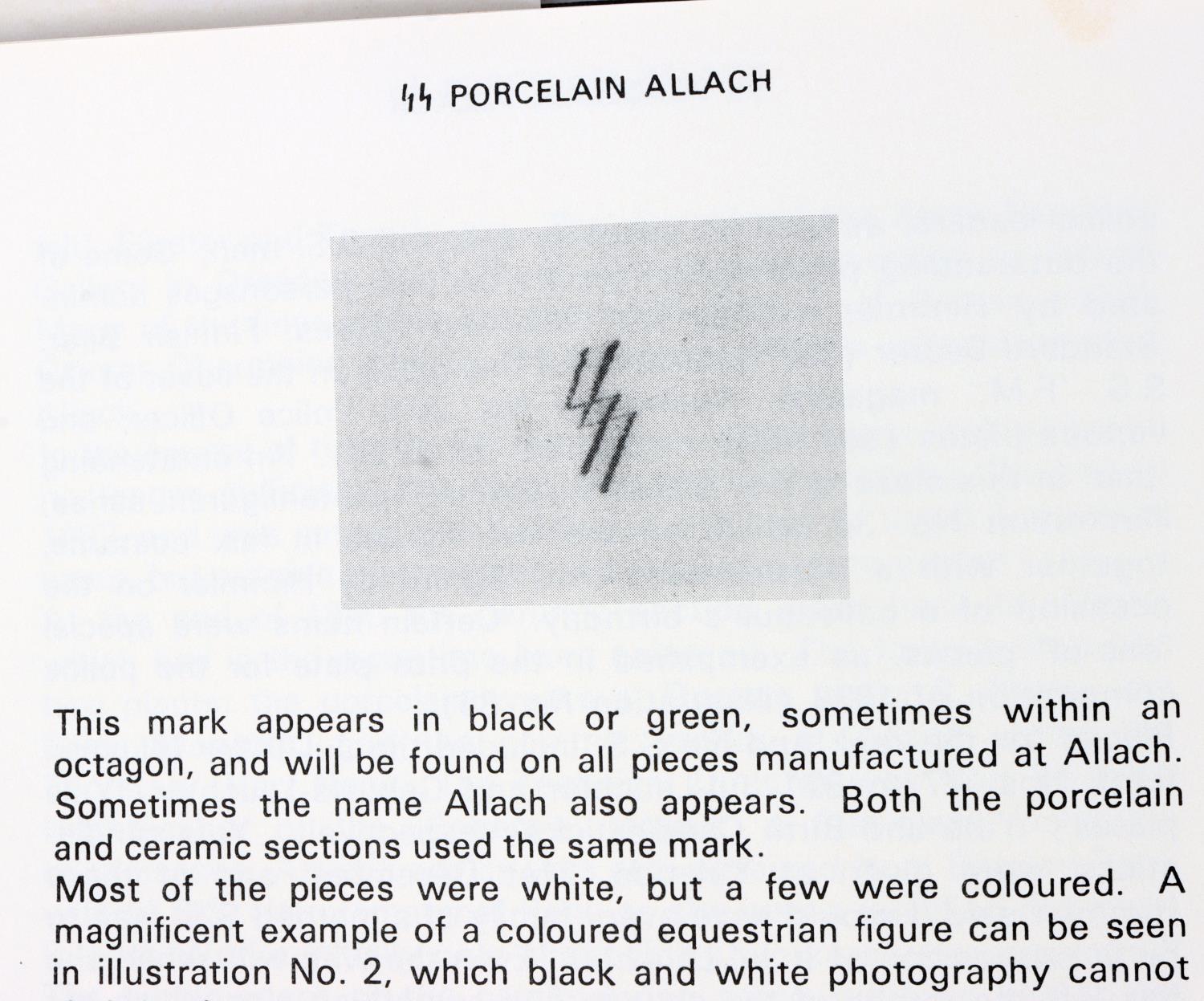 SS PORCELAIN ALLACH TONY OLIVER 1972 BOOK