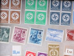 ADOLF HITLER WWII GERMAN STAMP COLLECTION OVER 100