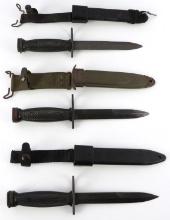 LOT OF 3 M7 BAYONET LOT IN M8 & M10 SCABBARDS