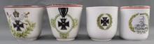 4 WWI IMPERIAL GERMAN IRON CROSS HINDENBURG CUPS