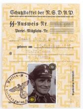WWII GERMAN SS AUSWEIS IDENTIFICATION CARD