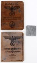 WWII GERMAN REICH SECRET POLICE AUSWEIS & ID LOT
