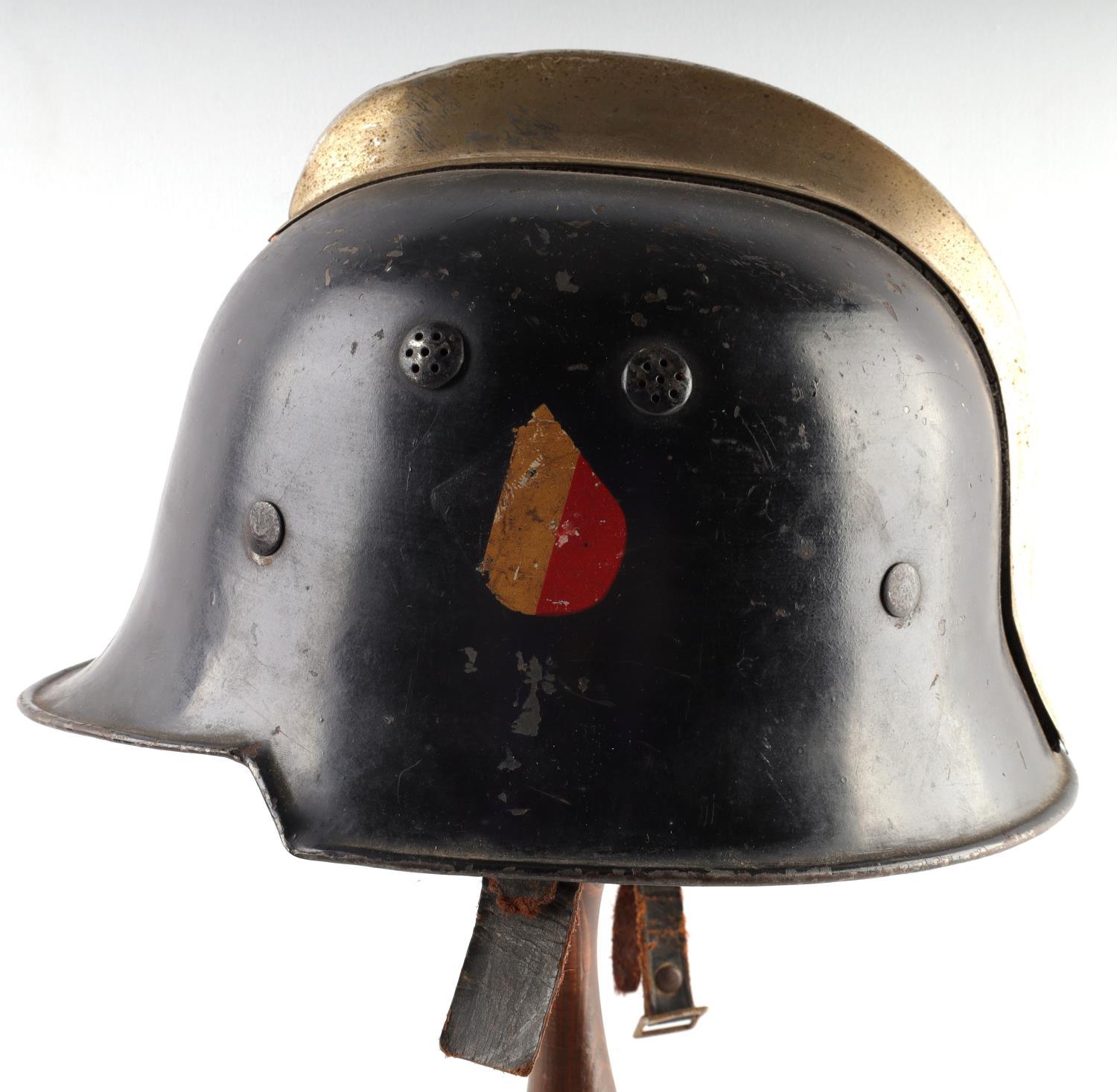 WWII GERMAN FIRE POLICE DIP STYLE M34 HELMET