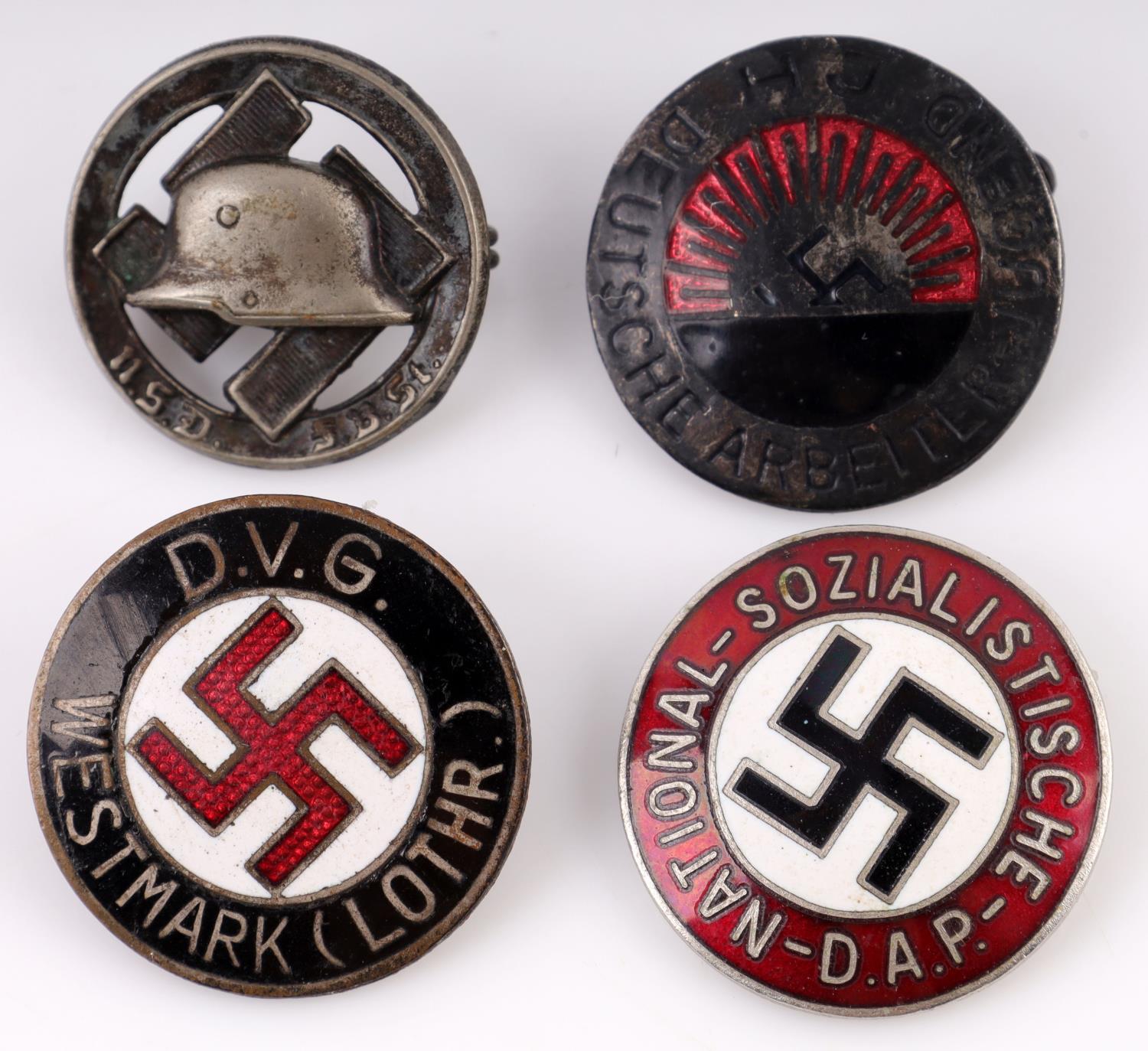 WWII GERMAN NSDAP VETERAN HITLER YOUTH PARTY BADGE