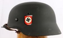 WWII GERMAN THIRD REICH M38 SS STAHLHEIM HELMET