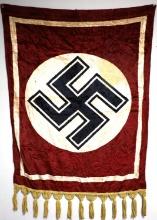 WWII GERMAN VELVET W GOLD TASSELS FLAG